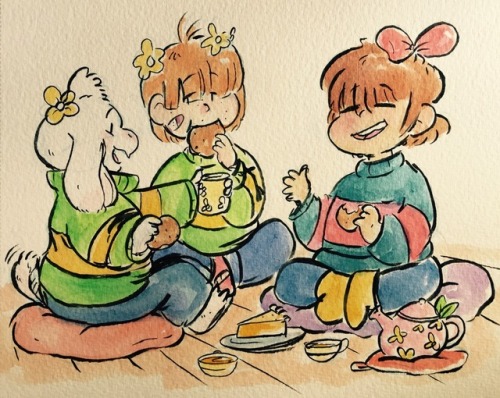 soothedcerberus:@seawaveleoThe kids have their monthly tea party :&gt;