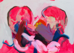halfmongrel:  Winston Chmielinski, Three Can Be So Vicious, 2013, oil on canvas, 50 x 70 cm via 