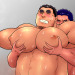 juicedmaleboobsworld:MORE HUGE BREASTED JAPANESE ART. WISH THEY WERE REAL. MAYBE ROLE MODELS?!!!