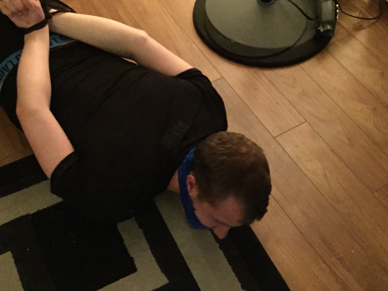 sockgagged32:  Had another great experience with a friend! Ropes were very tight,