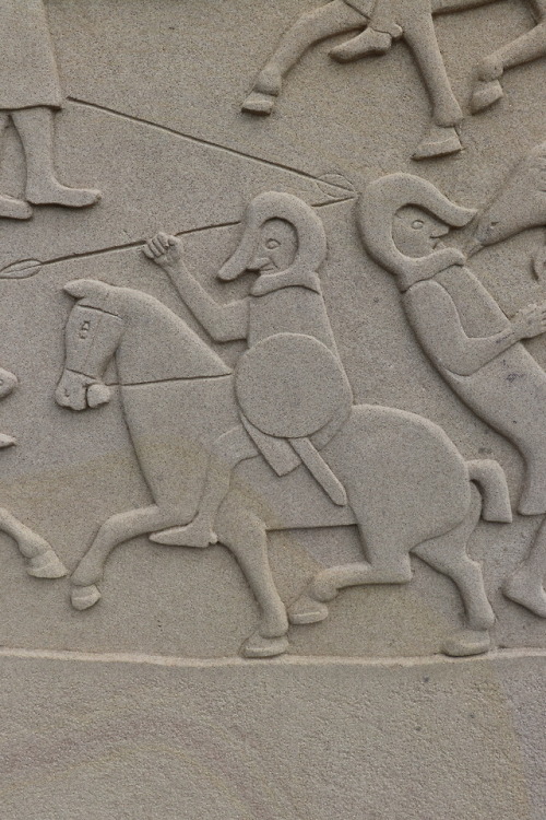 Replica of the &lsquo;Churchyard Cross&rsquo;, Aberlemno Community Centre, Aberlemno, Angus, Scotla