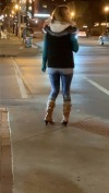 Porn Pics Wet ScarletBusy City Streets Jeans Soaking