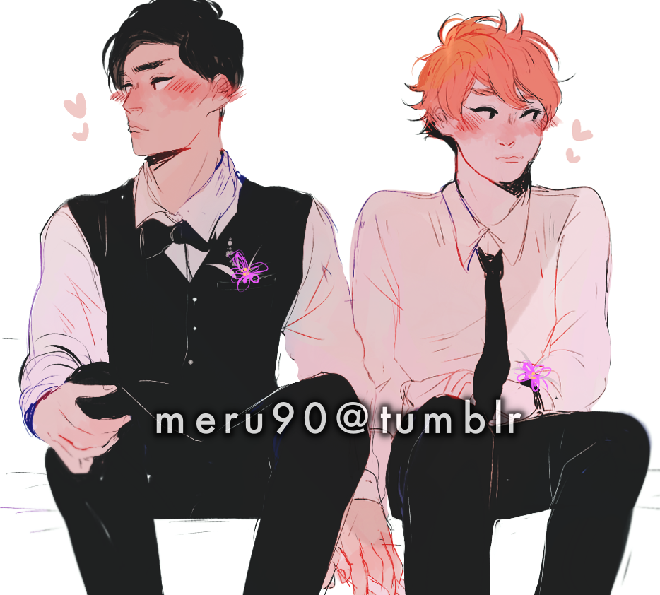 meru90:  a bunch of cute kagehina doods 🌸🌸🌸🌸  creds for @kkumri ‘s