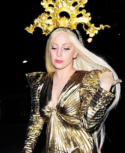 ladyxgaga:  Gaga leaving ITV Studios in London tonight.