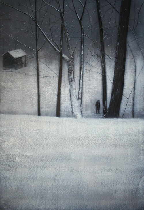 artemisdreaming:Snow PaintingsThomas Lamb HERE