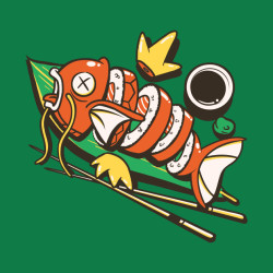 pixalry:  Sushikarp - Created by Italo Perochena  Available for sale as a t-shirt at the artist’s TeePublic Shop. 