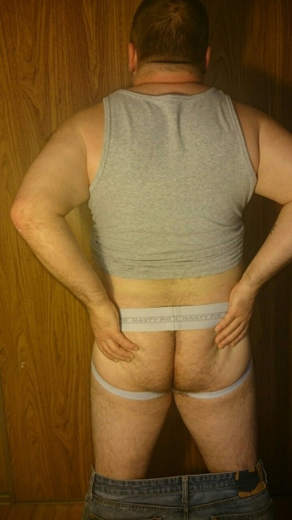 cuddlecubottawa:  I had a request for seeing me model in my favourite outfit. Somehow if was deleted but I took some pics anyways. This tank top is a bit tight around the belly, it makes me feel fat and I like that. These Jean shorts are probably the