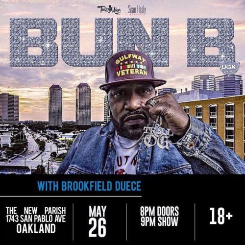 via @brookfieldduece ・・・ May 26th! Opening for the legendary @BunB!! Get your tickets in the link in