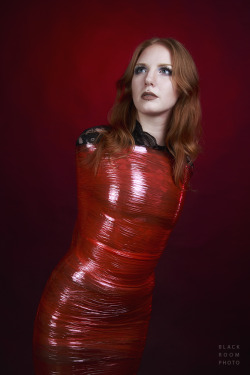 brittneylorrainemodel:  Then things got a little real. Bound by plastic wrap by Black Room Photo&lt;3 https://www.facebook.com/BlackRoomPhoto/ 