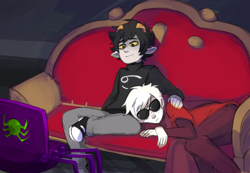 those Dave and Karkat panels I did for the update :^) although I was just suspecting they might be in an update and didn’t actually know(and yeah I don’t have the actual panel with the hopscotch d sorry!)