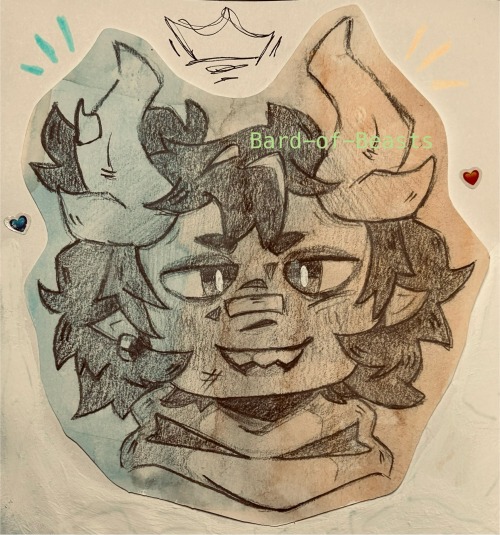 Blue And Orange Demon Guy My Beloved