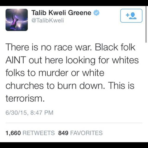 ayeshanura:  Just so we’re clear…  #talibkweli #truth #terrorism #quote