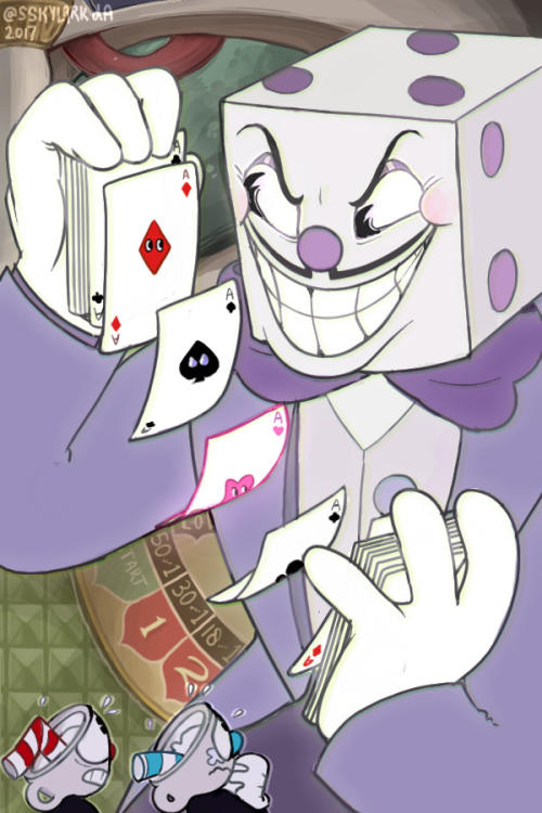 Art I did of King Dice from Cuphead!! <3 Love him!!