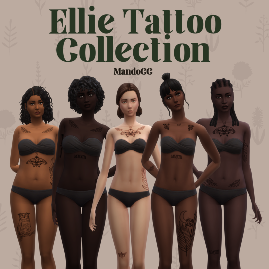 The Last Of Us Ellie's tattoo at Blue Ancolia - The Sims 4 Catalog