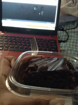 Fudge brownie and a movie