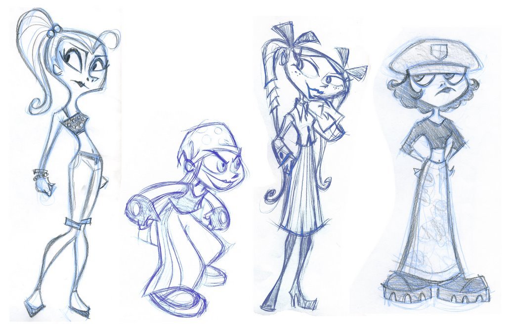 greenrangerdonald: giltclasps: My Life as a Teenage Robot Crust Cousins concept art