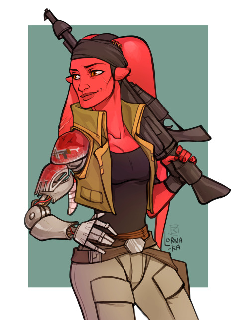 lorna-ka:My take on Reveth, the red twi’lek from The Crimson Corsair’s crew. I might have made her a