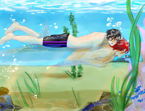tomakehimfree:rin ready to show haru a sight he’s never seen and also slightly drown him accidently