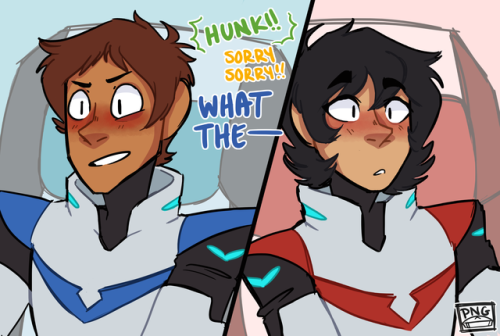 pngpotpies:the lion comms aren’t really the most private place to ask keith on a date, lance