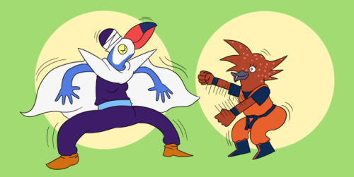 finished watching tuca and bertie today AND it’s piccolo/goku day so a crossover was needed(??