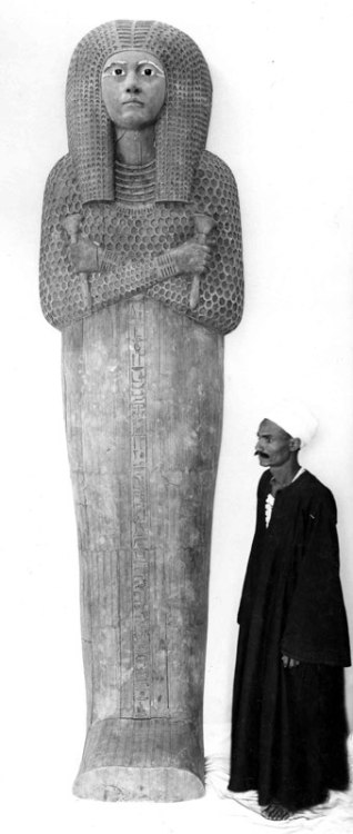 egypt-museum:Queen Ahmose-Meritamun’s Outer Coffin A huge, beautifully carved, anthropoid (human-sha