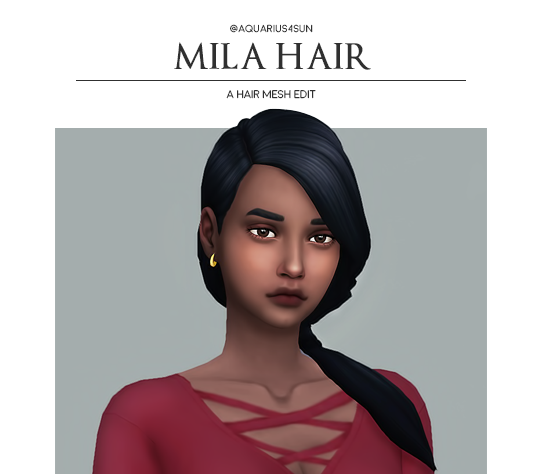 on hiatus - Mila Hair - a hair mesh edit Just a simple mesh...