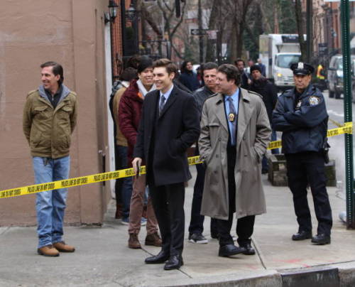 Nolan Gerard Funk is seen on the set of &lsquo;The Flight Attendant&rsquo; on March 03, 2020