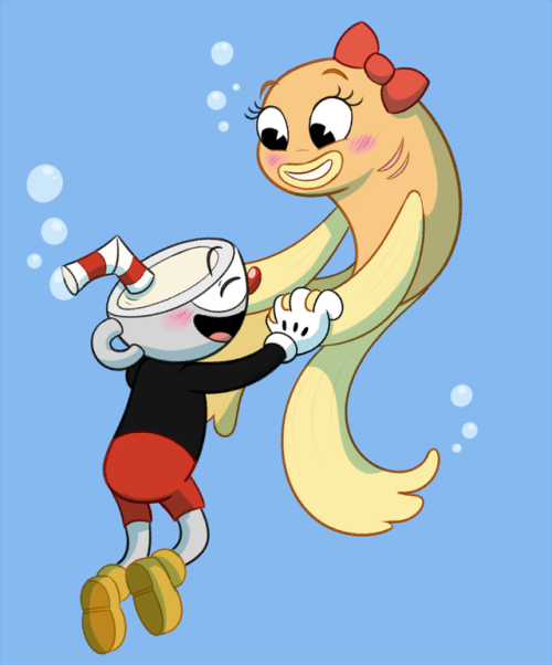 dragon-cookies:A cup boy and a fish girl