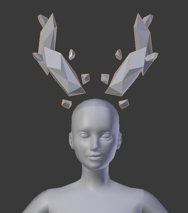 bigger geometric antlers blender preview