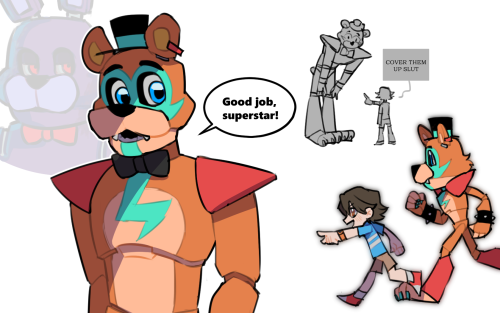 Um, So, I'm Trying To Find My Style Of Drawing Animatronics, But My Stupid 2D Anime Artist Brain Just