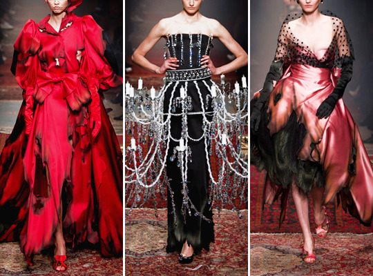 agentqarter:  moschino’s burned dresses | f/w 2016 