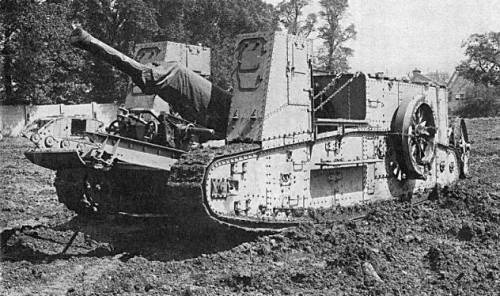 enrique262: Gun Carrier Mark I, the world’s first self-propelled artillery piece, mounting eit