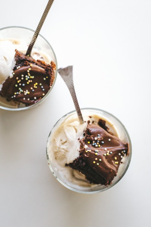  Classic Chocolate Birthday Cake & Vanilla Ice Cream