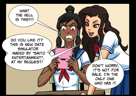 grimphantom:  flick-the-thief:    Another stupid strip about Korra and Asami.support me: https://www.patreon.com/flick    Sexy school girl Korra  teehee I want to play <3