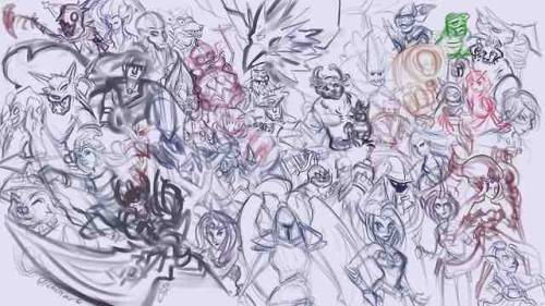 League of Legends 2009 initial champions illustrationA very ambitious project of mine that I’m curre