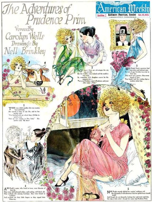 the1920sinpictures: October, 1925 cover of “The American Weekly” illustrated by Nel