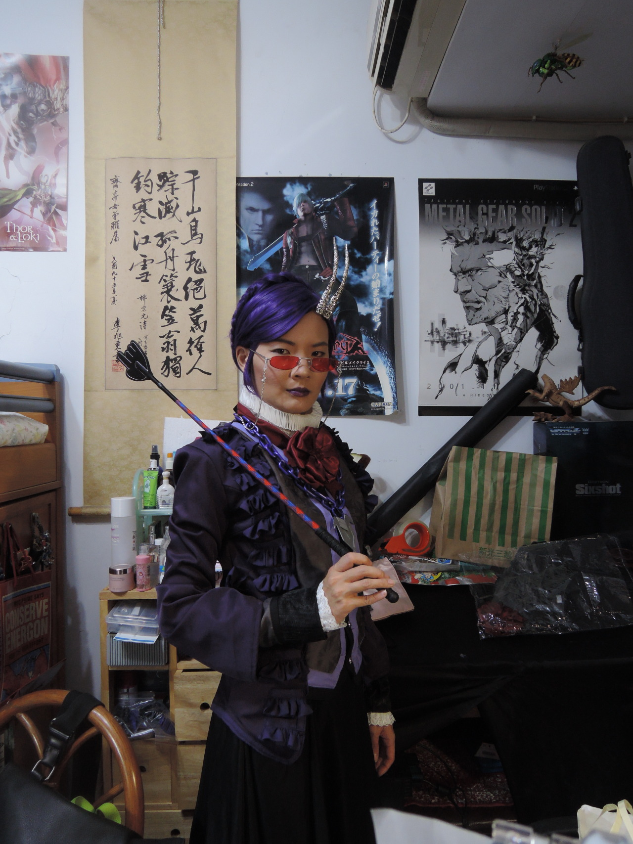 crono8:  eabevella:  Sorry my room is a mess. Still need to wrap the whip into black