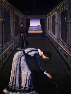 lionofchaeronea:Femme a la Rose, Paul Delvaux, 1936