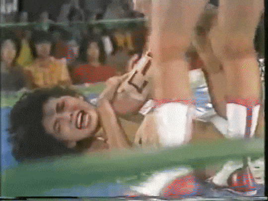 drisk30:White clad Mimi takes an endless amount of leg abuse from the aggressive Rimi, in this very 