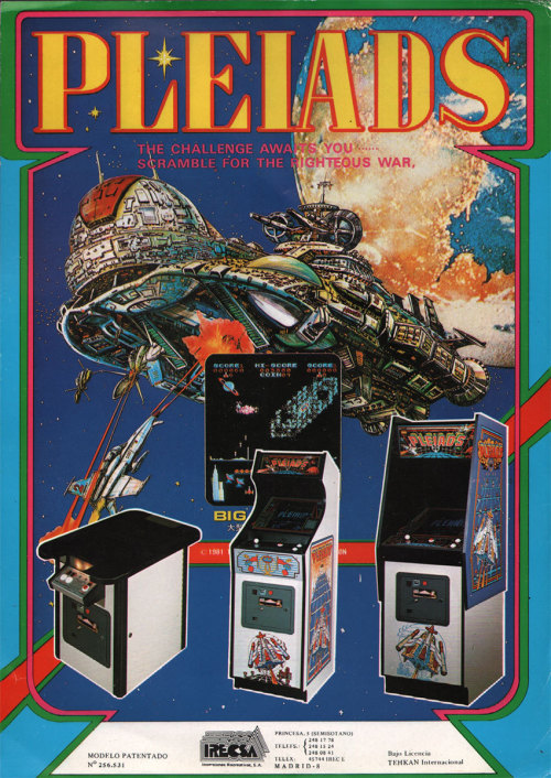 pulpsandcomics2:  Pleiades arcade game from 1981