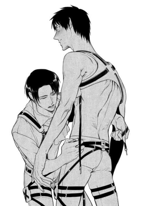 cherryfetish:  reiner—braun:  【エレリ】兵長がベルトを締めてくれるログ by predator  