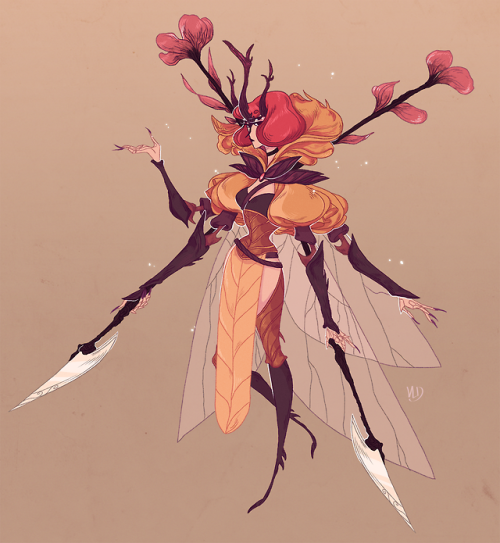 My participation to this month CDC @characterdesignreferences ! The theme is “Insect Warrior”!I deci