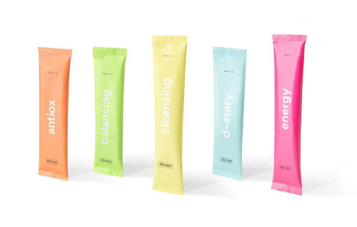 Superfoods and cosmetics brand packaging by Moodley Brand Identity 