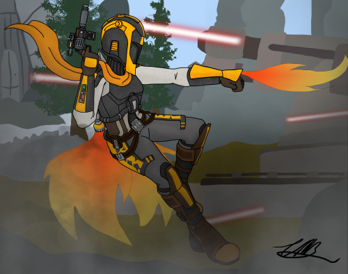 Bounty Hunter - RausoriFollowing on with me drawing my SWTOR characters, here is my bounty hunter Ra