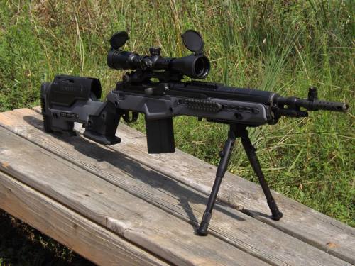 gunrunnerhell:JAE-100 G3Current generation JAE-100 chassis installed on a Springfield Armory M1A Sco