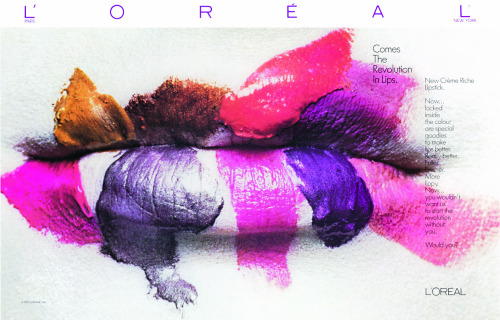 Mouth (for L'Oreal)In an advertisement for a L'Oreal lipstick campaign of 1986, Penn isolated the mo