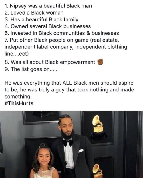 melaninqueensonly:Will never get over this  #nipseyhussle www.instagram.com/melaninqueensonl