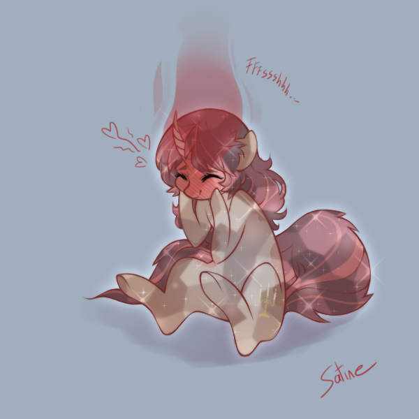 satine-pony:  La réaction du Gui - Mistletoe reaction Satine ; *blushes a lot*