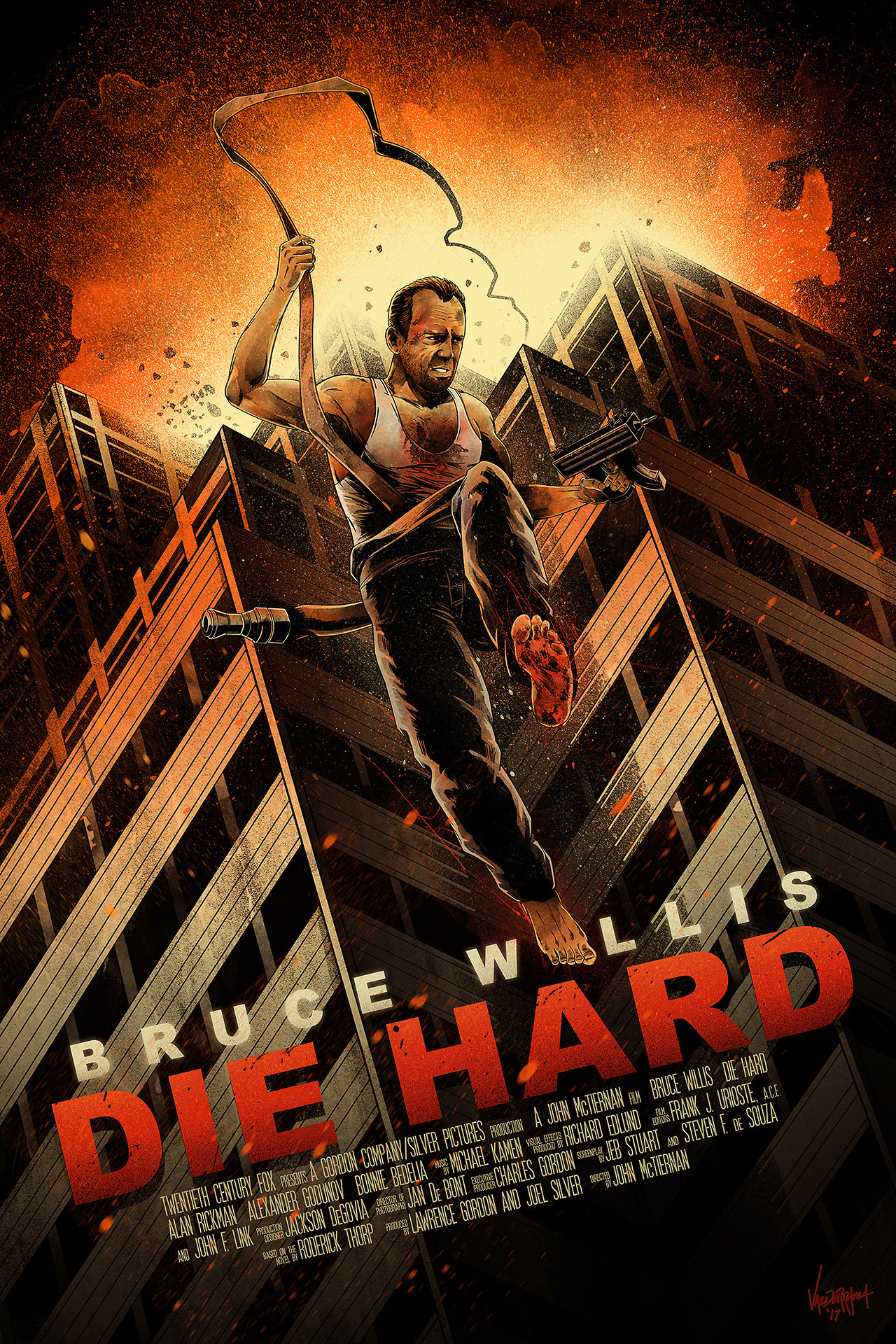 “Yipee Ki Yay”
Good morning friends! I’m excited to share my piece from last night’s #JohnMcTiernan #tribute #artshow at @herocomplexgallery ! #DieHard is such a classic, have to thank my dad for tagging me along to see this movie when I was kid 😄...