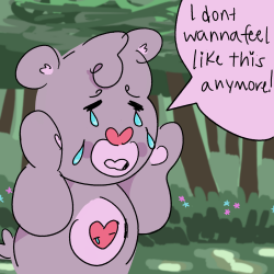 sad bear care bear